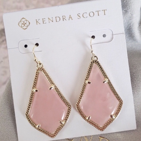 Kendra Scott Rose Quartz Alex Earrings - Picture 4 of 6